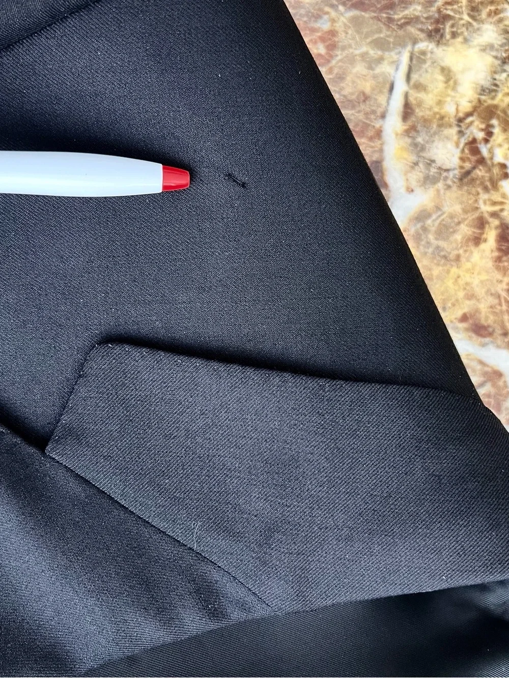 Burberry Men's Black Sports Coat with Gold Buttons.